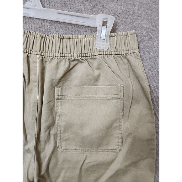 Old Navy Barrel Ankle Pants Womens L Petite Khaki Pull On Elastic Waist NEW - Picture 7 of 10